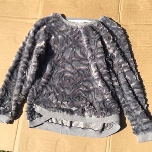 Grey fluffy sweater